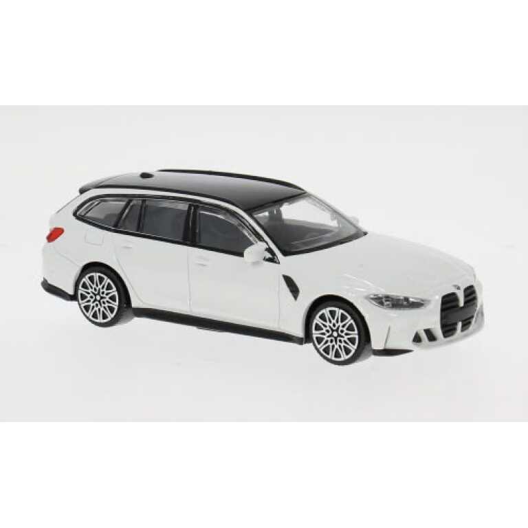 Macheta auto Bburago BMW Seria 3 M3 M-Performance G81 Touring scara 1:43 alb