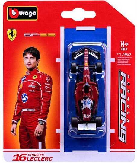 WhatsApp Image 2026-09-09 at 17.02.41 (4) Macheta auto Formula 1 Bburago Ferrari SF-25 2025 nr.16 Charles Leclerc scara 1:64 echipa Scuderia Ferrari rosu