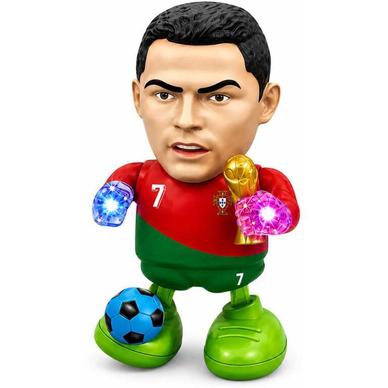 Jucarie interactiva fotbalist C-Ronaldo nr. 7 cu muzica lumini si miscari 21.5 cm