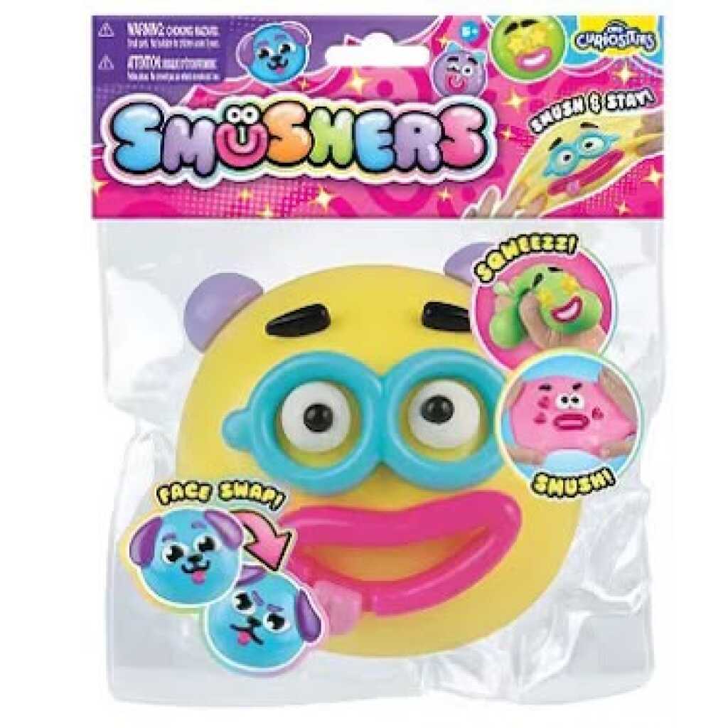 Jucarie antistres Smushers squishy extensibil cu fata amuzanta diverse modele si culori