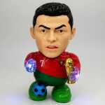 Jucarie interactiva fotbalist Cristiano Ronaldo nr. 7 cu muzica lumini si miscari 21.5 cm - imagine 5