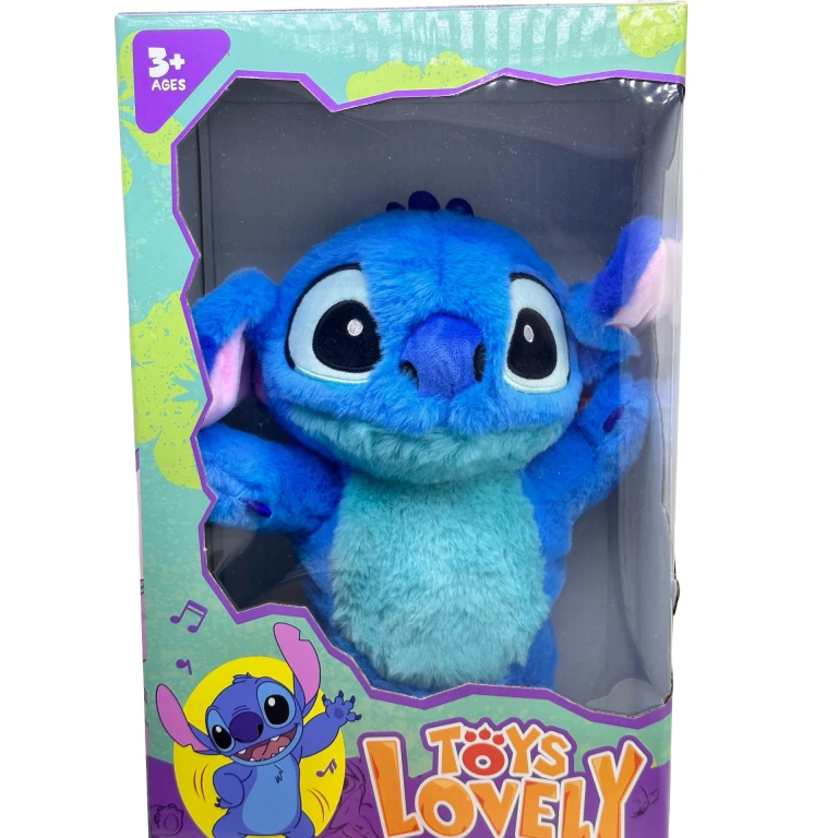 Jucarie de plus interactiva Stitch albastru cu muzica si miscari de dans Toys Lovely