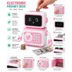 Pușculiță electronică tip Robot seif cu cod cheie lumini și muzică - imagine 3
