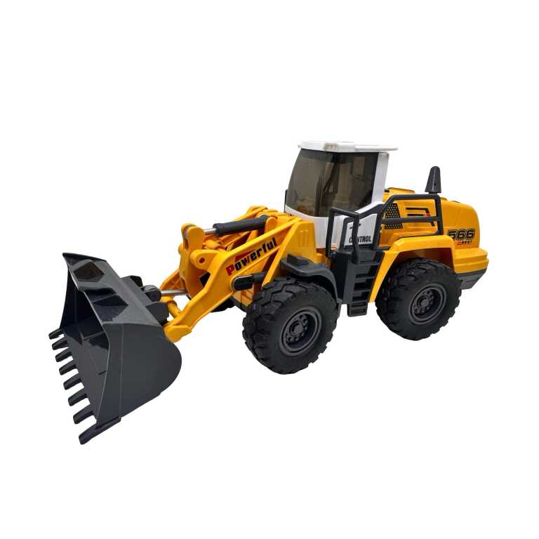 Excavator incarcator de jucarie 20 cm cu abur sunete si lumini