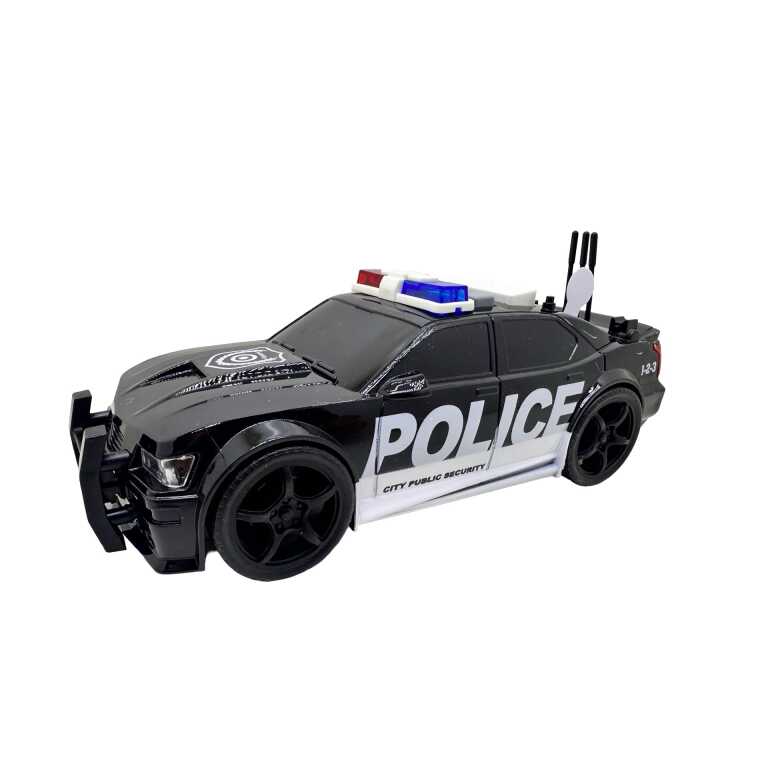Masina de politie de jucarie 20 cm cu sunete lumini si portbagaj rabatabil