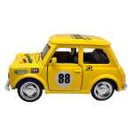 Macheta Mini Cooper galben metal cu sunete lumini si usi care se deschid - imagine 4