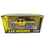 Macheta Ford F150 Raptor galbenă 6x6 scară 1:28