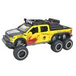 Macheta Ford F150 Raptor galbenă 6x6 scară 1:28 - imagine 3
