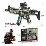 Pusca de jucarie militara cu luneta lumini sunete vibratii 49 cm - imagine 5