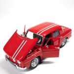 Macheta metal Renault 8 Gordini rosie 1:24 Welly deschide usile fata si capota