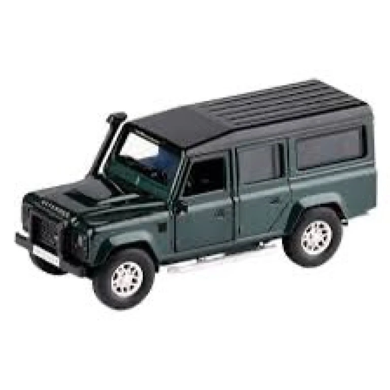 Macheta Land Rover Defender gri inchis 1:36 Tayumo deschide usile