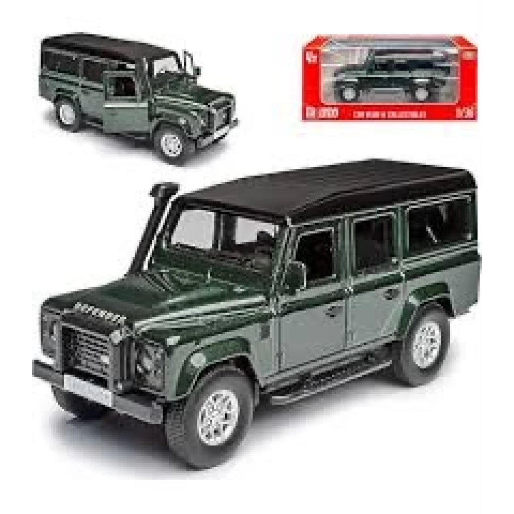 Macheta Land Rover Defender verde 1:36 Tayumo deschide usile