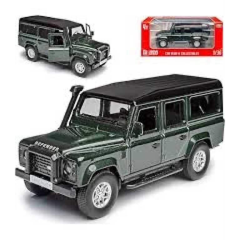 Macheta Land Rover Defender verde 1:36 Tayumo deschide usile