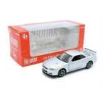 Macheta Nissan Skyline GT-R R34 argintie 1:36 Tayumo
