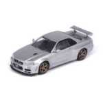 Macheta Nissan Skyline GT-R R34 argintie 1:36 Tayumo