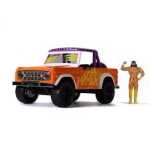 Macheta Ford Bronco 1973 Macho Man Randy Savage cu figurina Jada 1:24