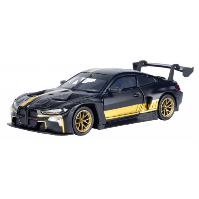 Macheta BMW M4 GT3 Midnight Eclipse 1:24 negru cu galben