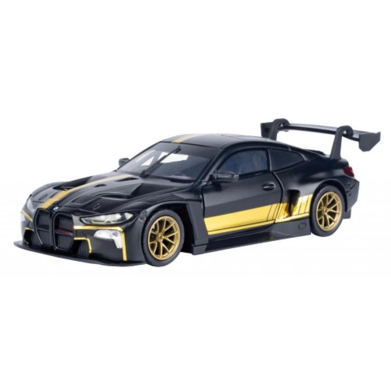 Macheta BMW M4 GT3 Midnight Eclipse 1:24 negru cu galben