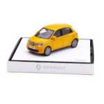 Macheta Renault Twingo galbena cu vitrina 1:43
