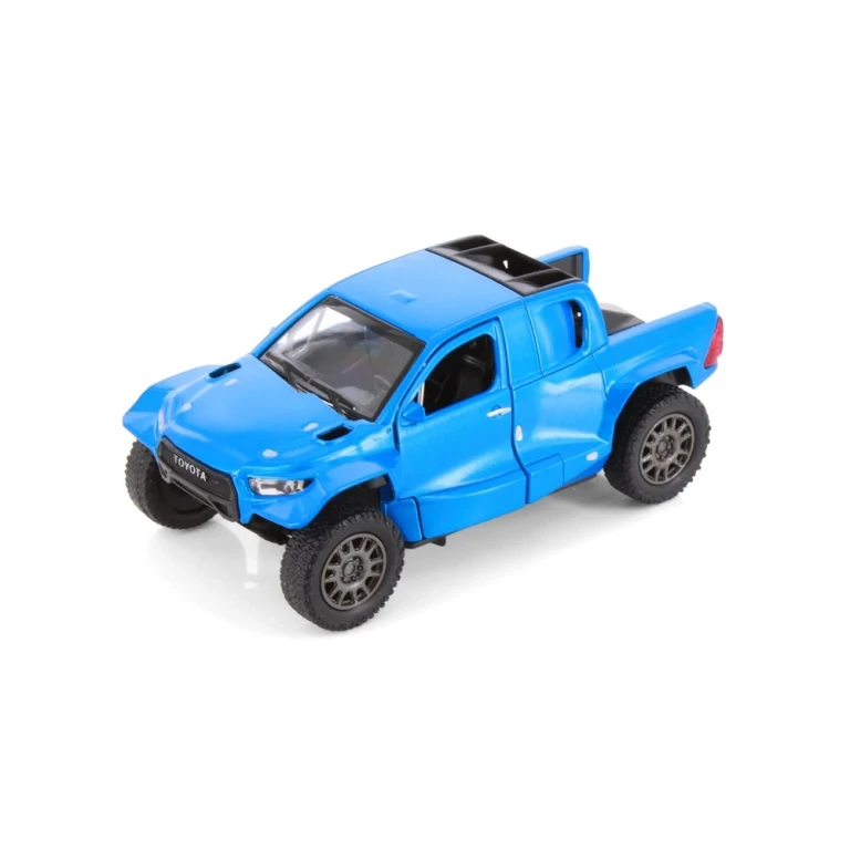 Macheta Toyota GR DKR Hilux albastra Kinsmart 1:36