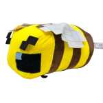Jucarie de plus Albina Minecraft model Bee cu aripi si design pixelat 25 cm - imagine 3