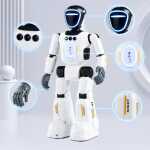Robot inteligent Bionic Smart cu telecomanda lumini LED sunete si miscari interactive alb - imagine 4