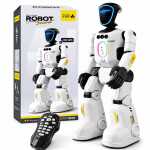 Robot inteligent Bionic Smart cu telecomanda lumini LED sunete si miscari interactive alb
