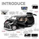 Macheta metal Toyota Alphard neagra scara 1:24 cu usi electrice din telecomanda lumini si sunete - imagine 6