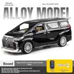 Macheta metal Toyota Alphard neagra scara 1:24 cu usi electrice din telecomanda lumini si sunete - imagine 3