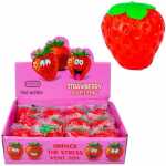 Jucarie antistres Squishy Capsuna Rosie crunchy moale si elastica jucarie senzoriala - imagine 2