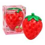 Jucarie antistres Squishy Capsuna Rosie crunchy moale si elastica jucarie senzoriala
