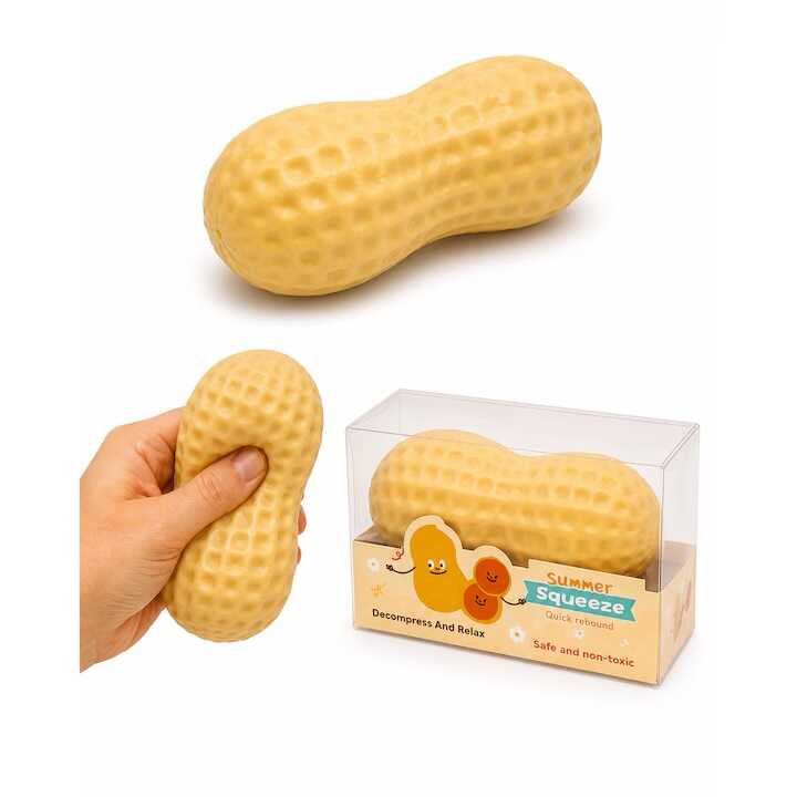 img_6282 Jucarie antistres Squishy Aluna Peanut Crunchy moale si elastica 10.5 cm - imagine 1