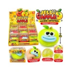 Jucarie antistres Squishy Mar Jelly Apple crunchy moale si elastic 7 cm