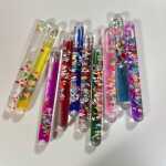 Bagheta senzoriala cu lichid sclipici si confetti colorate jucarie antistres cu efect vizual relaxant - imagine 2