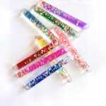 Bagheta senzoriala cu lichid sclipici si confetti colorate jucarie antistres cu efect vizual relaxant - imagine 3