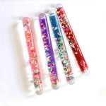Bagheta senzoriala cu lichid sclipici si confetti colorate jucarie antistres cu efect vizual relaxant - imagine 4