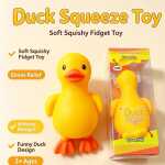 Jucarie antistres Squishy Ratusca Galbena Crunchy moale si elastica 10 cm