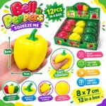 Jucarie Antistres Squishy Ardei Gras Crunchy 8 cm cu efect crocant - imagine 3