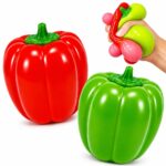 Jucarie Antistres Squishy Ardei Gras Crunchy 8 cm cu efect crocant - imagine 4