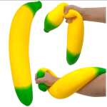 Jucarie Squishy Banana XXL 40 cm cu Gel Stretchy Antistres