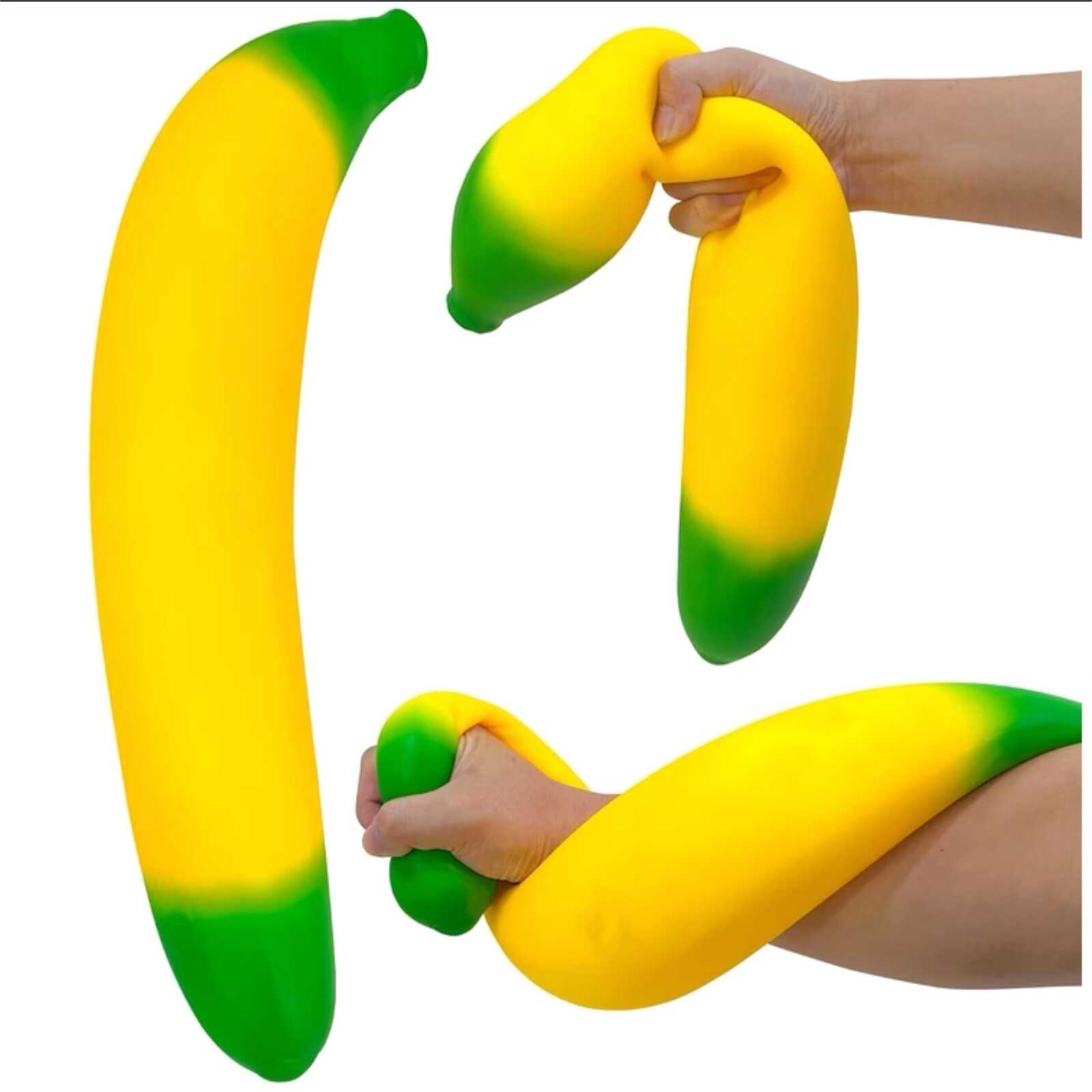 img_6453 Jucarie Squishy Banana XXL 40 cm cu Gel Stretchy Antistres - imagine 1