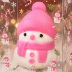 Jucarie Squishy Om de Zapada crunchy cu Caciula si Fular Cadou de Craciun