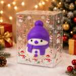 Jucarie Squishy Om de Zapada crunchy cu Caciula si Fular Cadou de Craciun - imagine 2