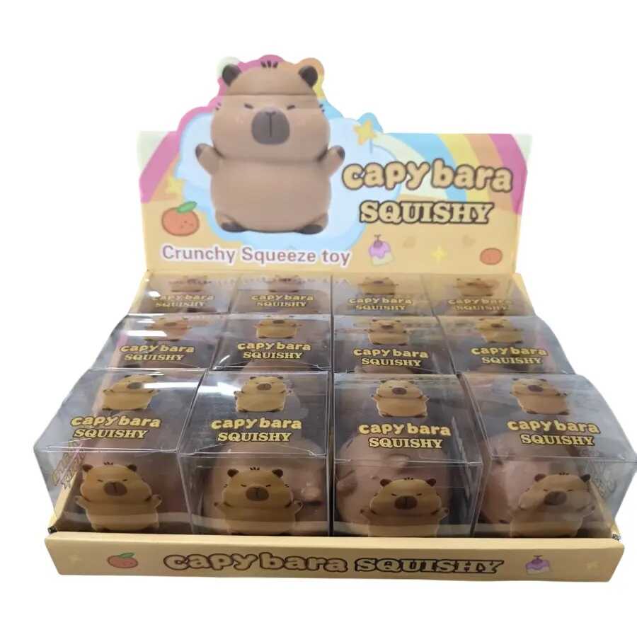 img_6457 Jucarie Squishy Capybara cu Sunet Crunchy Antistres - imagine 1