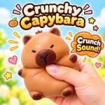 Jucarie Squishy Capybara cu Sunet Crunchy Antistres - imagine 4