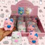 Jucarie Squishy Pisicuta Sweet Kitty cu Inimioara si Efect Antistres