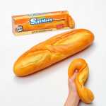 Jucarie Squishy Bagheta de Paine XXL 23 cm SoftMart cu Revenire Lenta si Aroma - imagine 3